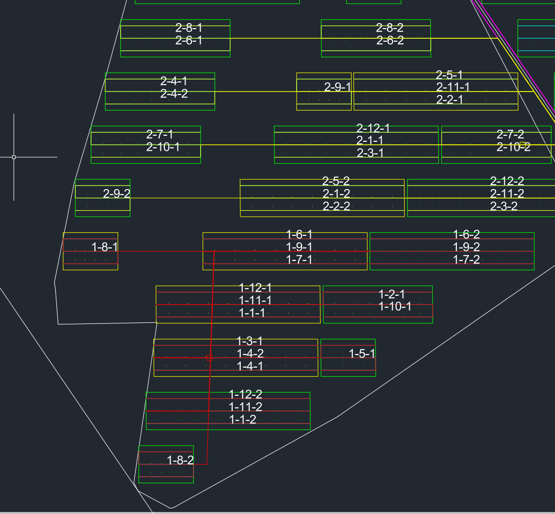 Optimized string layout with minimal cable length